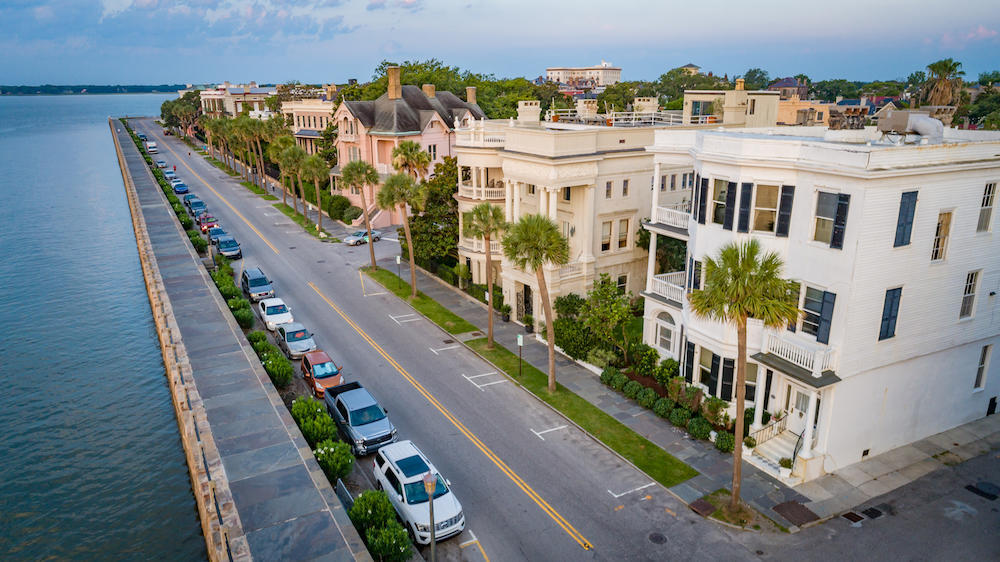 The Battery in Charleston, once a defensive seawall, is considered to be one of the city's most iconic historic sites.